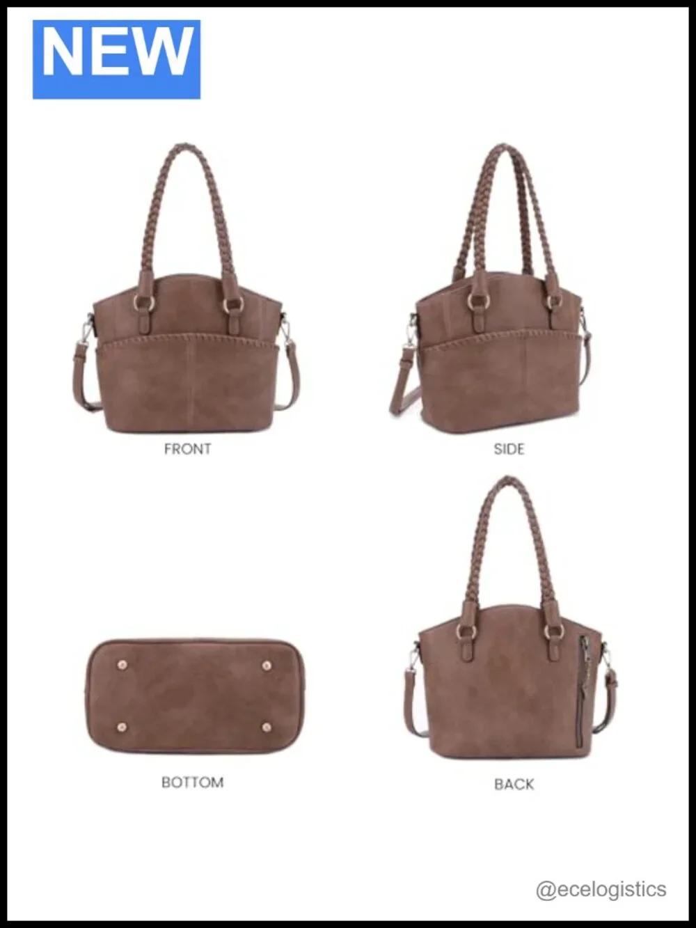 Concealed Carry Tote Satchel Faux Leather Purse with Lock and Key Crossbody